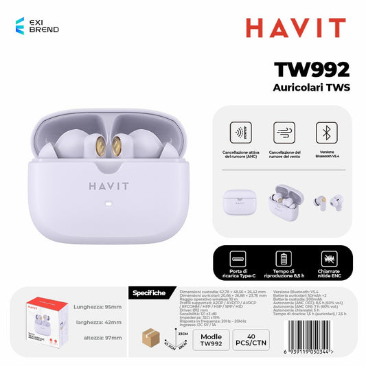 HAVIT TW992 Auricolari Bluetooth TWS