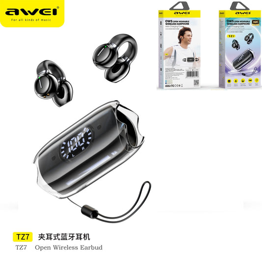 AWEI Tz7 Auricolare Ows Open Wearable Wireless
Earphone Nero