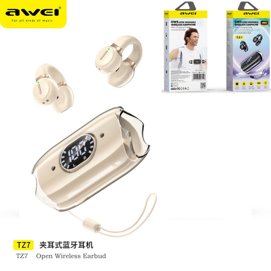 AWEI Tz7  Open Wearable Wireless Earphone Bianco