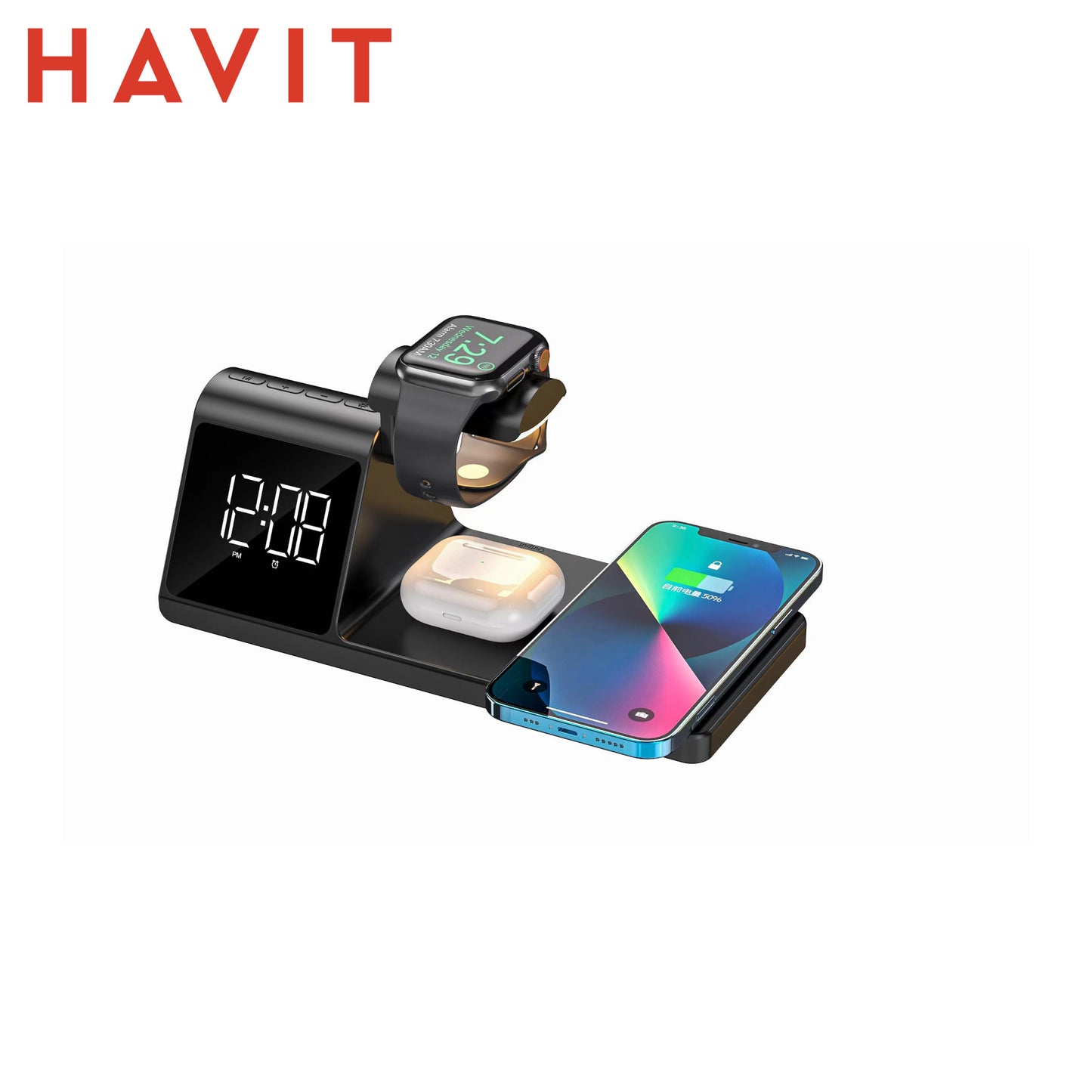 HAVIT W3042 – Stazione di Ricarica Wireless 3-in-1 15 W