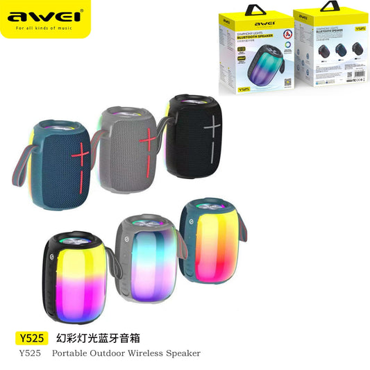 AWEI Cassa Rgb Impermeabile Bluetooth Nero