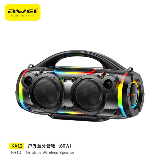 AWEI KA12 Speaker Bluetooth RGB con Manico 60 W