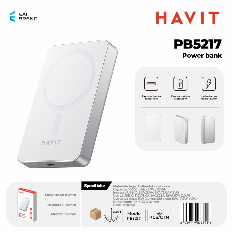 HAVIT PB5217 Power Bank - White