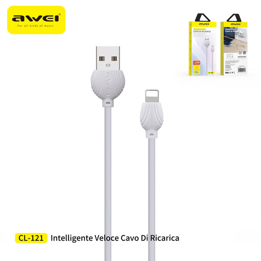 AWEI CL-121WH-2 Cavo USB To Lightning 2 m 2,5A
