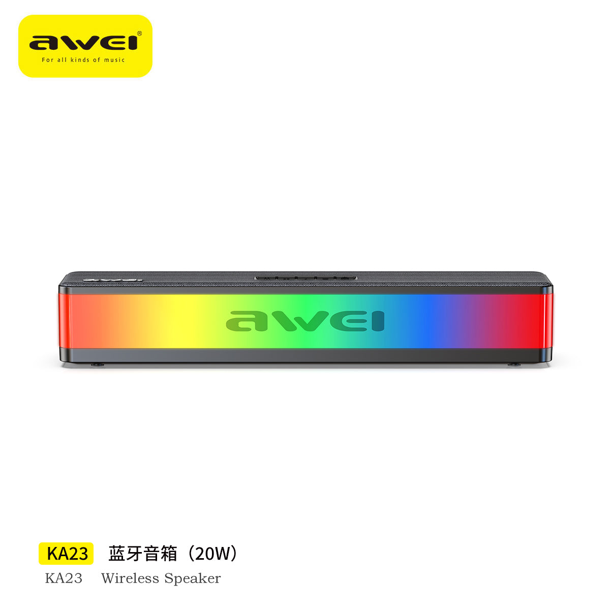AWEI KA23 Mini Soundbar con RGB 20 W