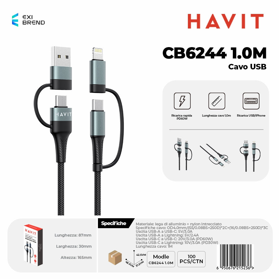 HAVIT CB6244 1 m Cavo USB