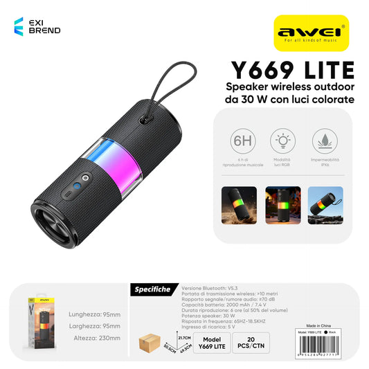 AWEI Y669 Lite Stereo Portatile