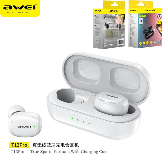 AWEI T13ProWH Cuffie Wireless Impermeabile Nero