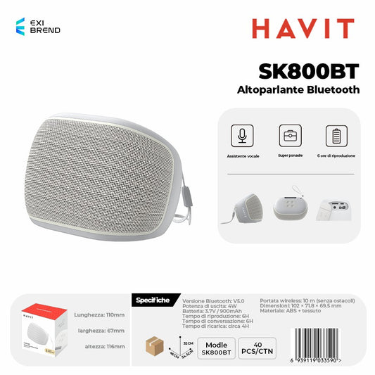 HAVIT SK800BT Speaker Bluetooth - Grey