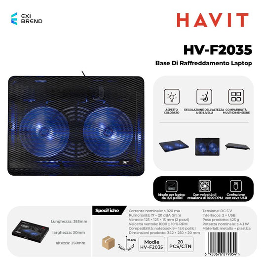 HAVIT HV-F2035 Base di Raffreddamento Laptop