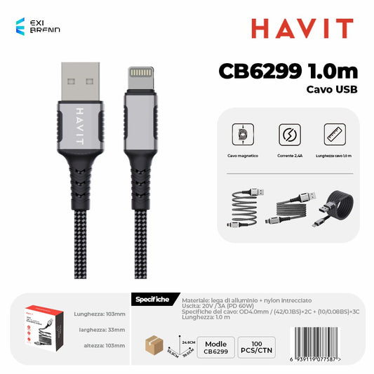 HAVIT CB6299 1 m CB6299 1 m Cavo USB - Black