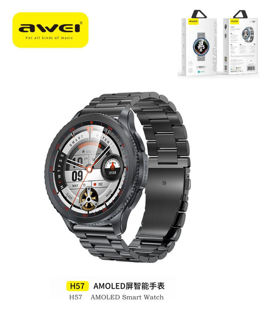 AWEI H57 Smartwatch Cinturino Metallo - Black
