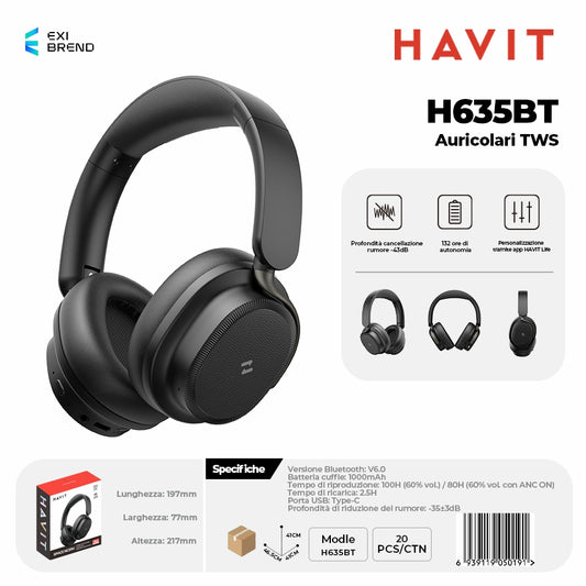 HAVIT H635BT Cuffie Bluetooth - Black