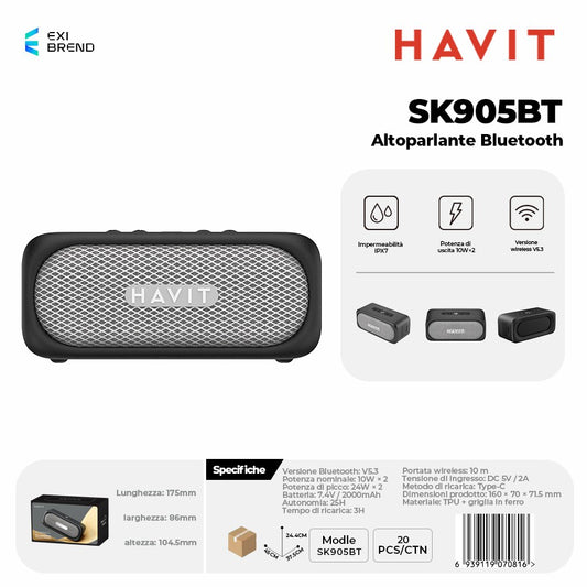 HAVIT SK905BT Speaker Bluetooth - Black
