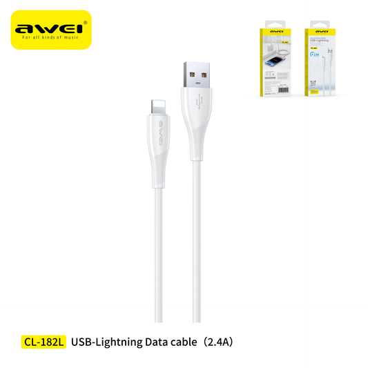 AWEI CL-182LWH Cavo USB-a To Lightning 1 m