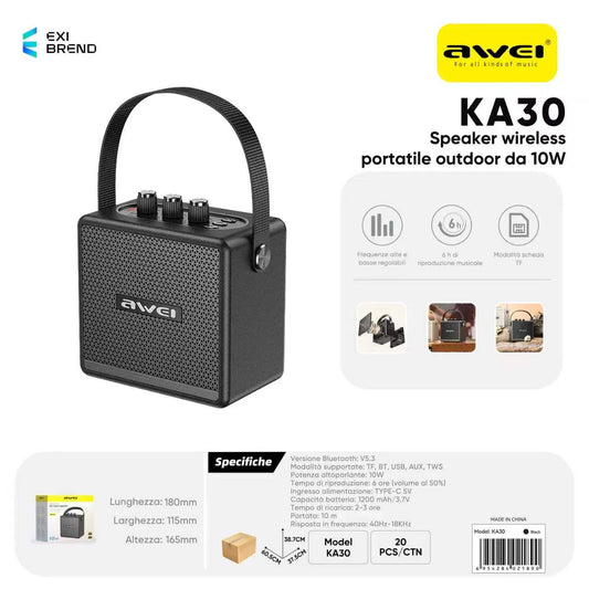 AWEI KA30 Cassa Bluetooth da Esterno - Black