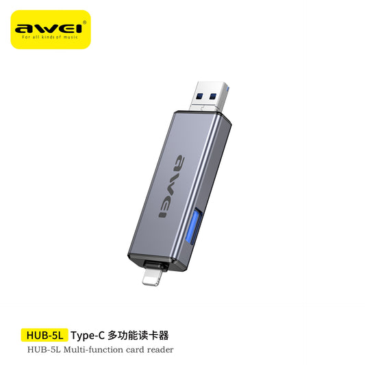 AWEI HUB-5L Hub Lettore Carta SD-TF