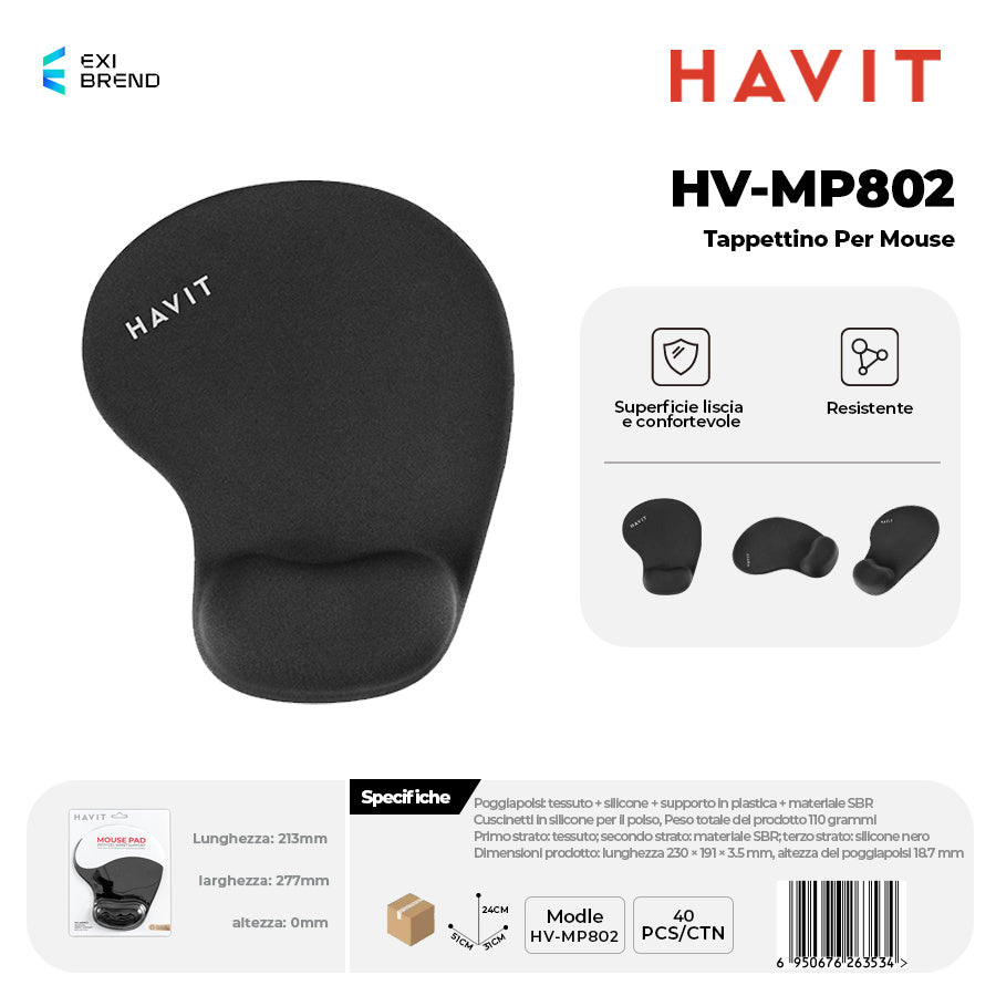 HAVIT HV-MP802 Tappettino per Mouse - Black