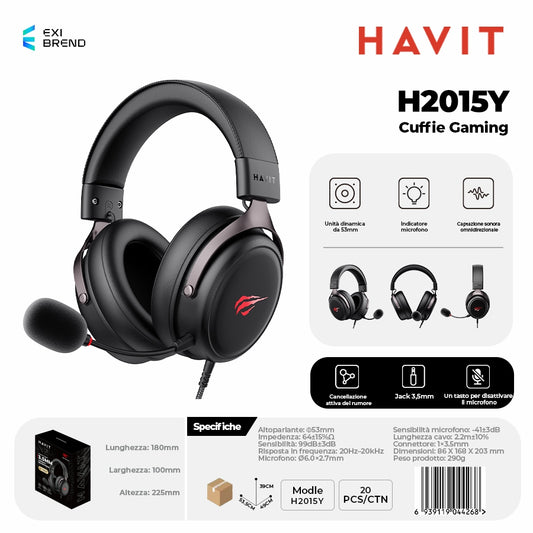 HAVIT H2015Y Cuffie Gaming - Black