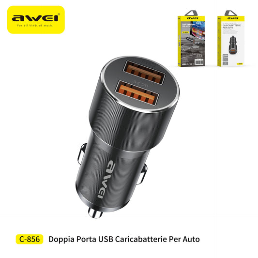 AWEI C-856 Caricatore Veloce Auto USB + USB 36 W