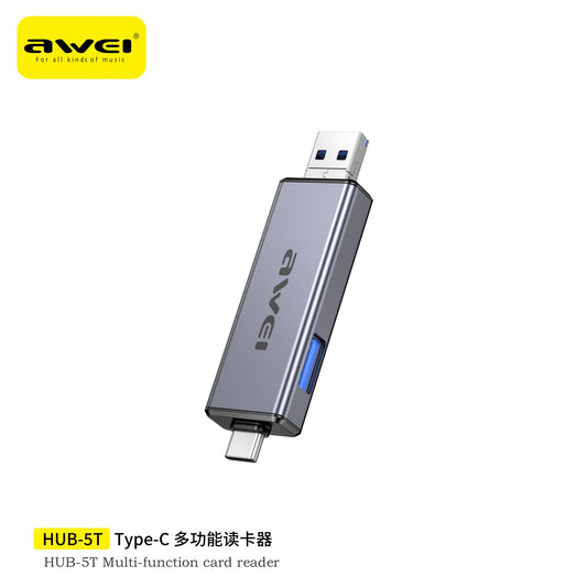 AWEI HUB-5T Hub Lettore Carta SD-TF