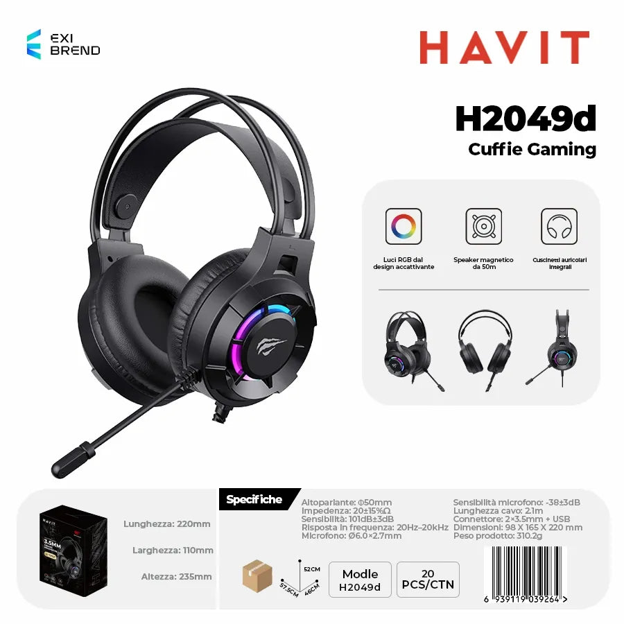 HAVIT H2049d Cuffie Gaming