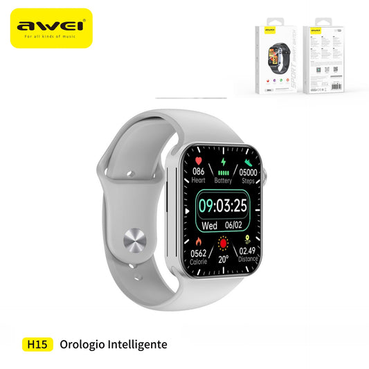 AWEI H15 Smartwatch Impermeabile 100 Modalità Sport - Silver