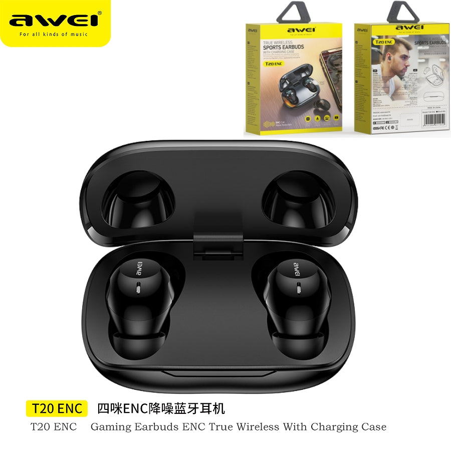 AWEI T20 ENC Auricolari Wireless Conduzione D'aria