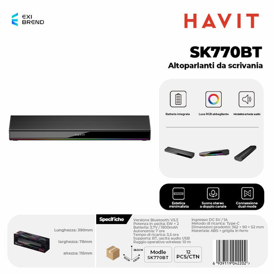 HAVIT SK770BT Speaker da Tavolo