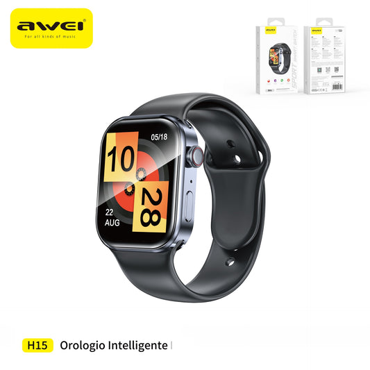 AWEI H15 Smartwatch Impermeabile 100 Modalità Sport - Black