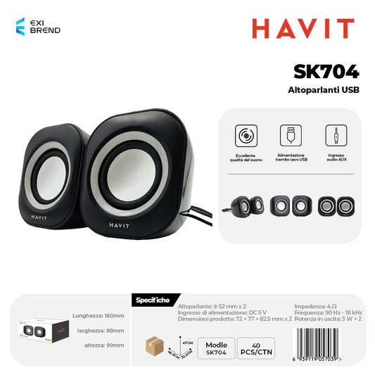 HAVIT SK704 Speaker Usb2,0 6 W