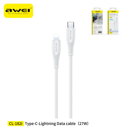 AWEI CL-182iWH Cavo Lightning To Type-C 1 m