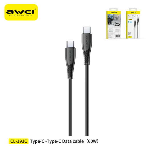 AWEI CL-193CBK Doppio Type-C Cavo 2 m