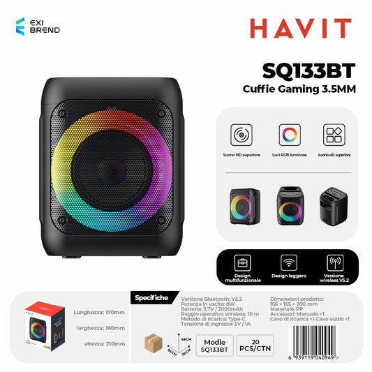 HAVIT SQ133BT Speaker Trolley