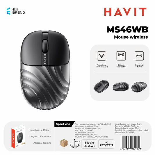 HAVIT MS46WB Mouse Wireless - Black