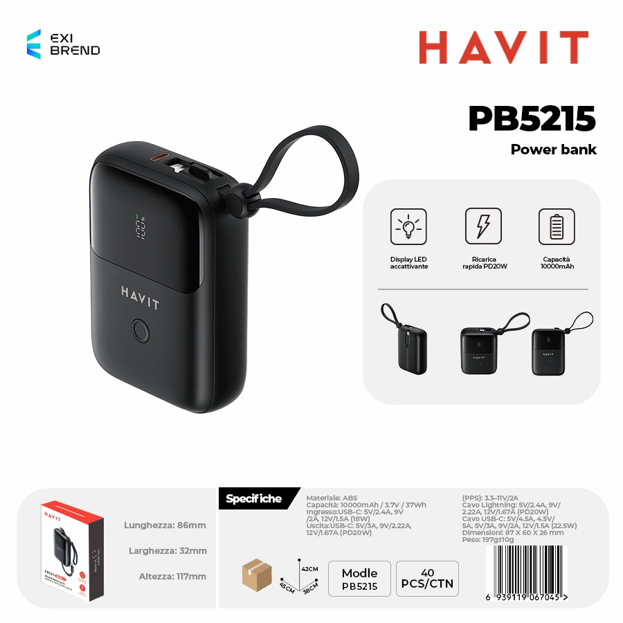 HAVIT PB5215 Power Bank - Black