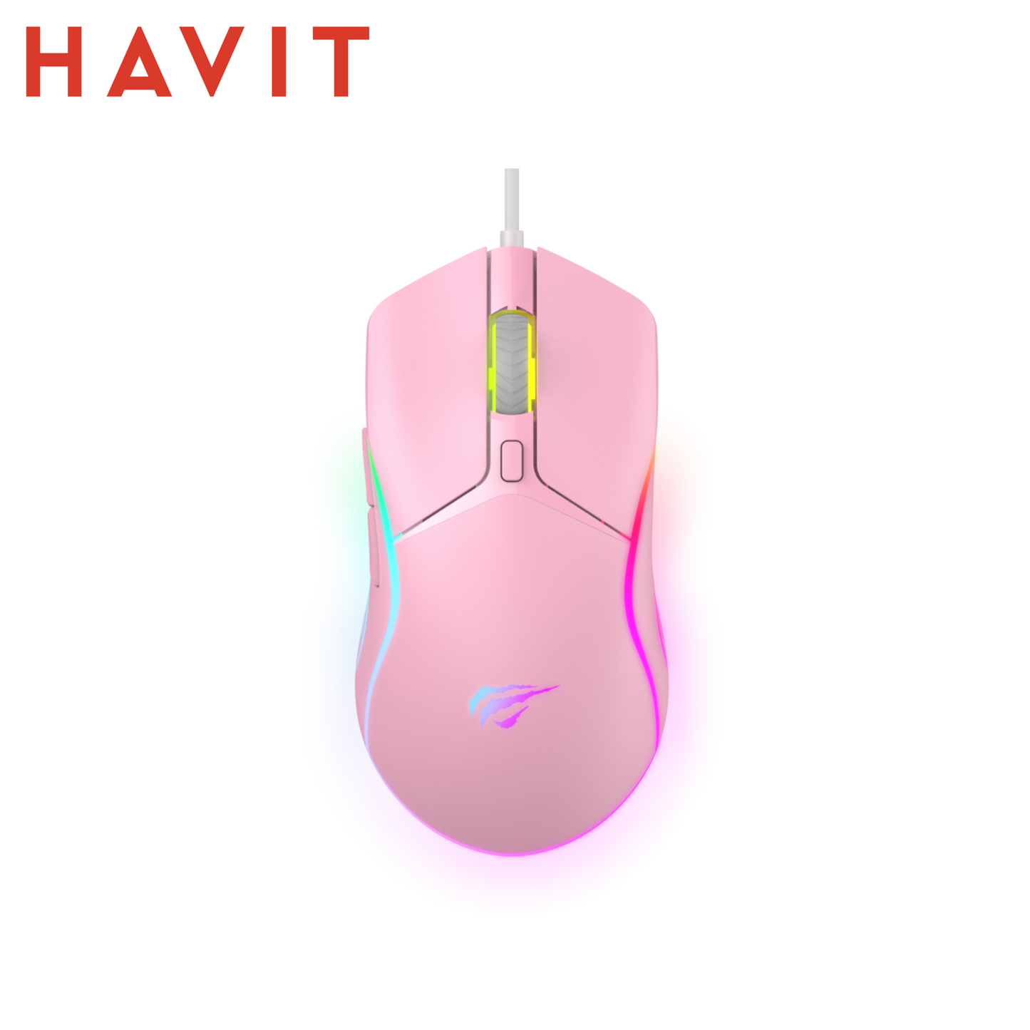 HAVIT MS1029-PK – Mouse Gaming con Illuminazione RGB – Variante Rosa