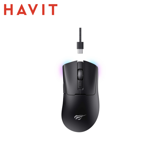 HAVIT MS966WB-BK – Mouse Gaming Wireless Quad-Mode, Versione Nera