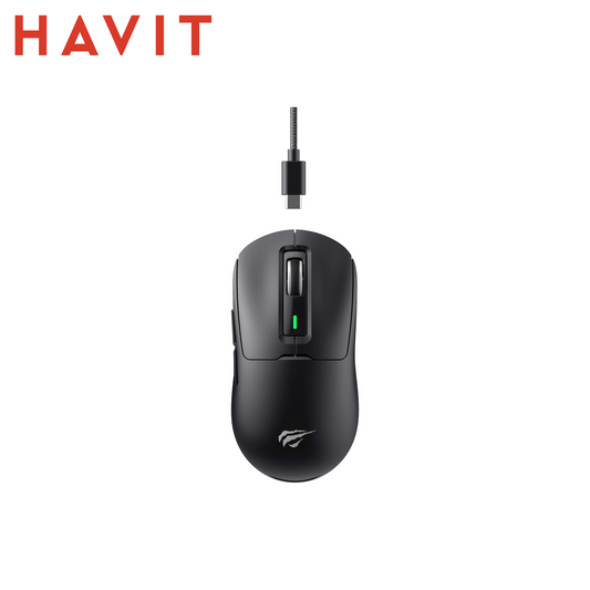 HAVIT MS969SE-BK – Mouse Gaming Tri-Mode Wireless/Bluetooth/USB-C – Fino a 8 000 DPI – Versione Bianco