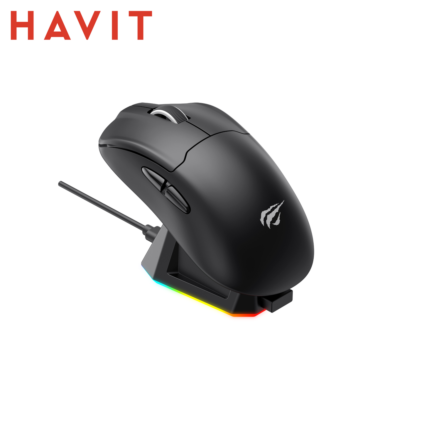 HAVIT MS979WB – Mouse Gaming Wireless Tri-Mode con Dock di Ricarica RGB
