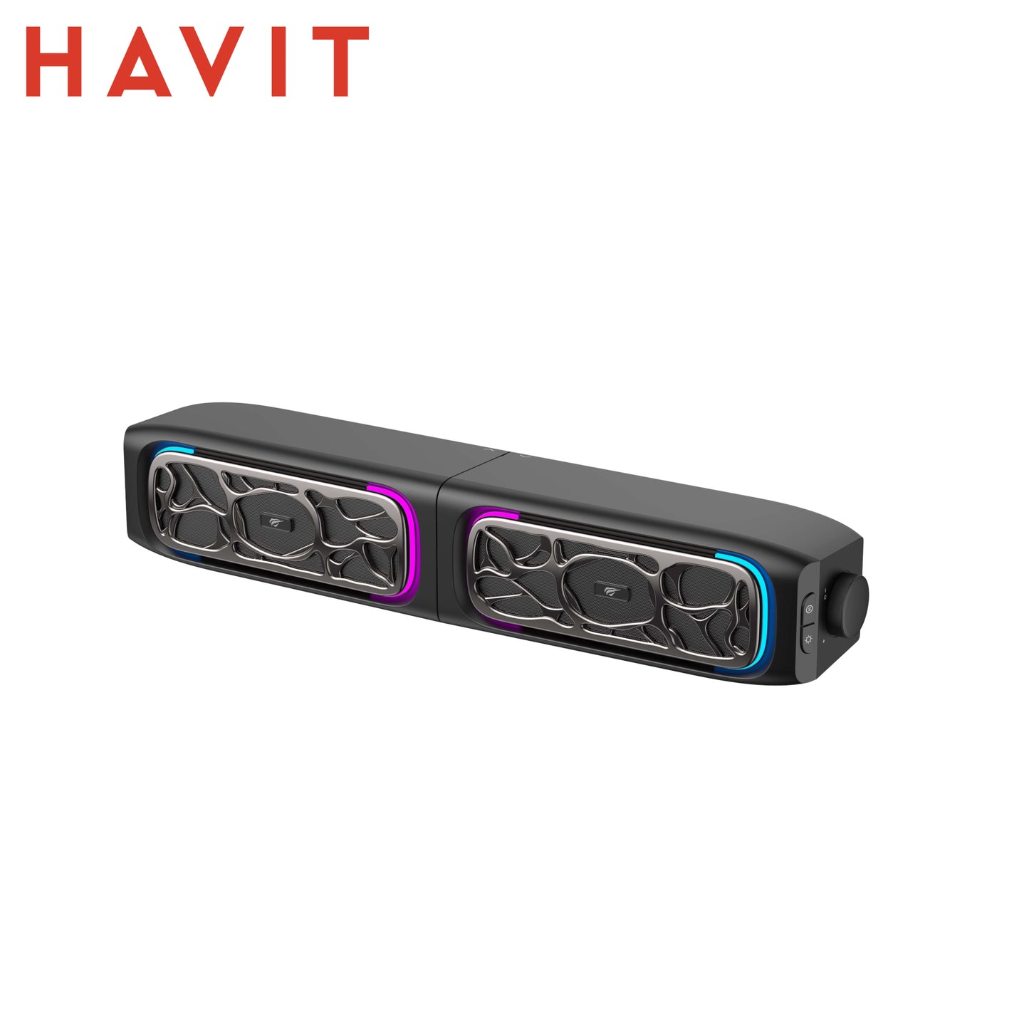 HAVIT SK215 – Soundbar / Speaker 2.0 RGB – Bluetooth 5.3 / AUX / USB
